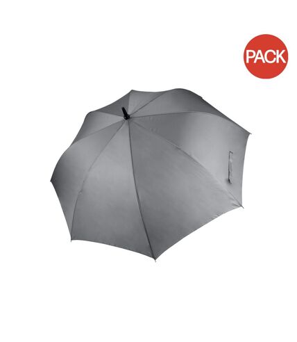 Lot de 2  Grand parapluie uni adulte unisexe taille unique gris ardoise Kimood