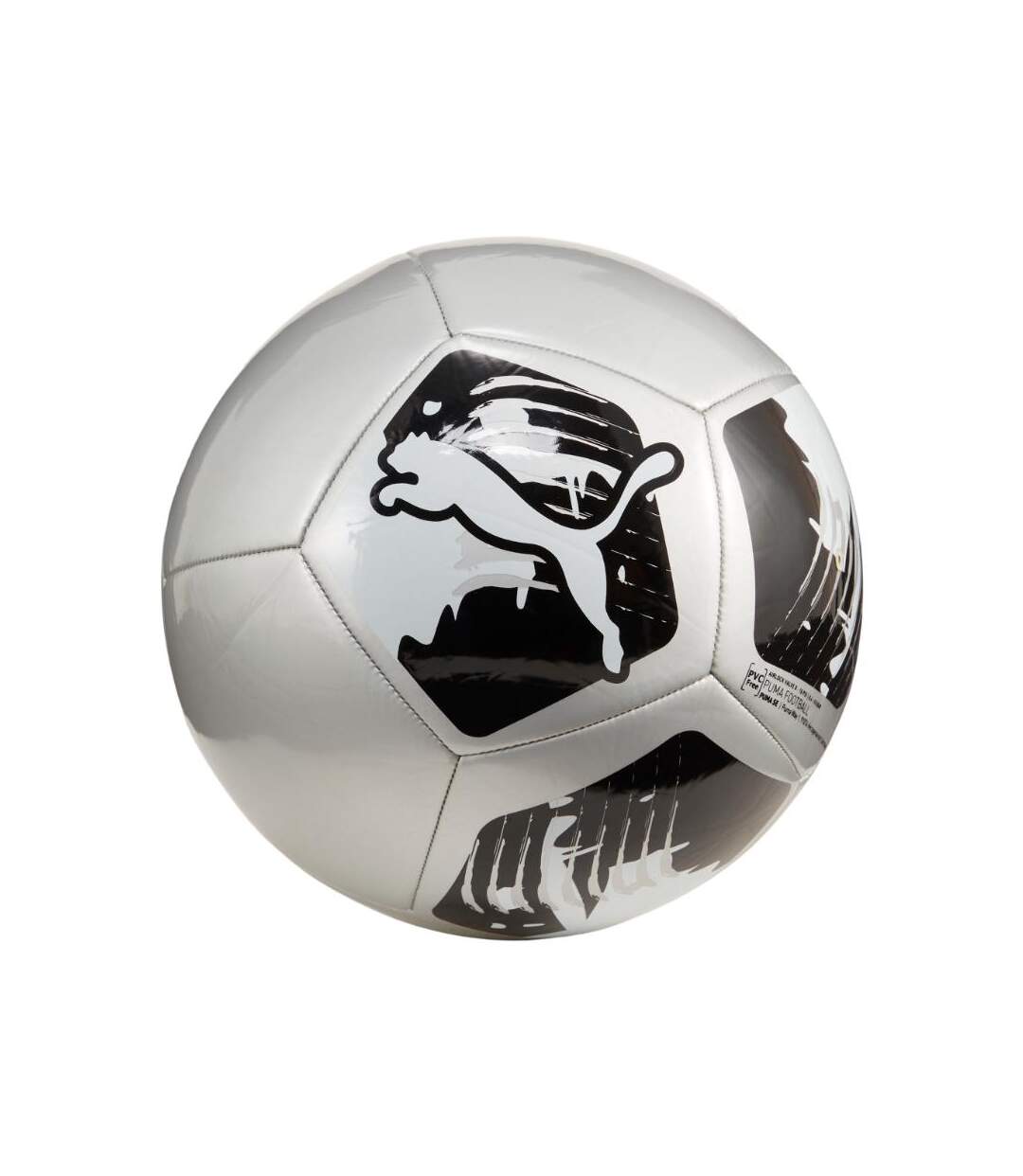 Ballon de foot big cat taille 4 argenté / noir Puma-1