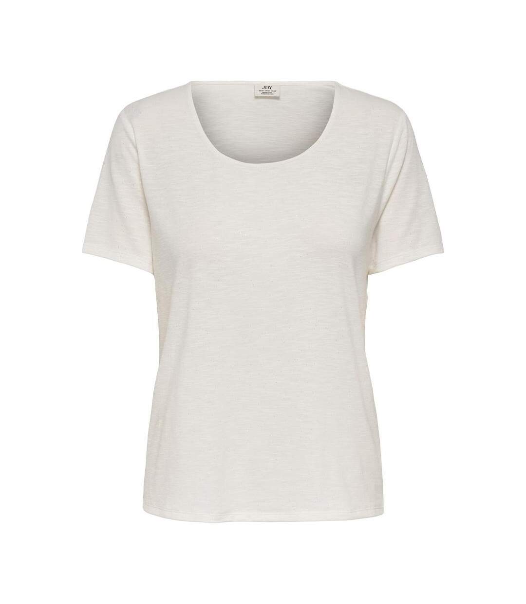 T-Shirt blanc femme jdy flora-1