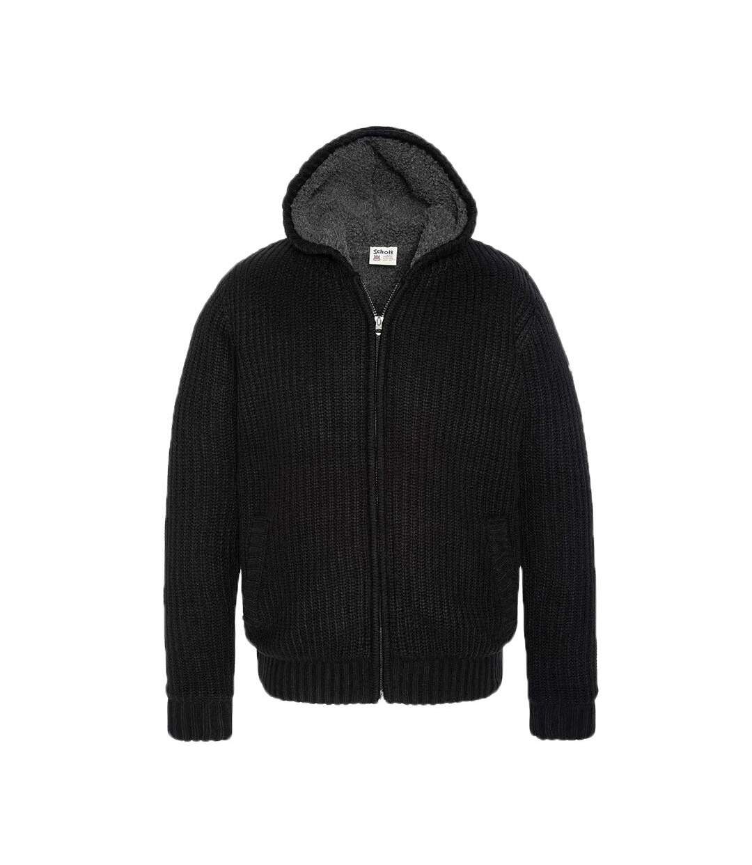 Veste noire homme schott jasper-1