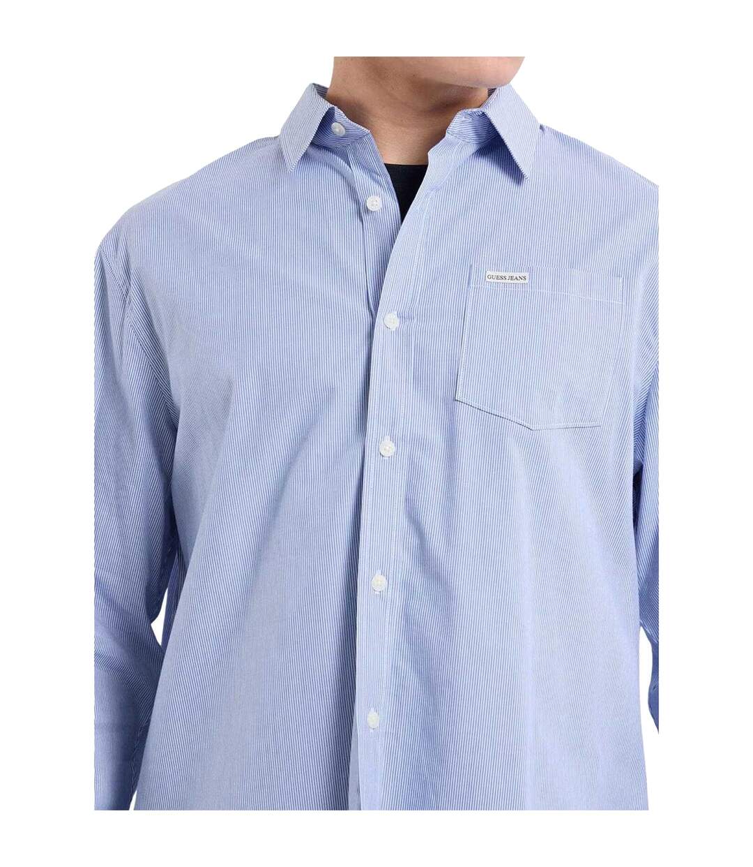 Chemise Motif/style Rayé Homme Bleu Blanc Guess-3
