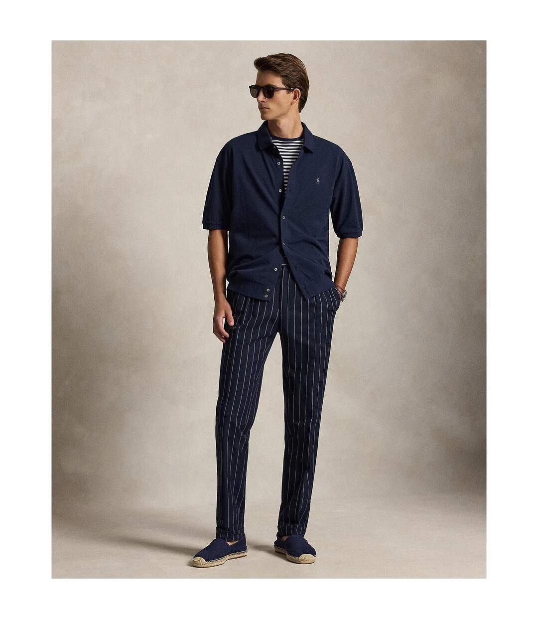 Polo Manches Courtes Homme Bleu Roi Ralph Lauren-1