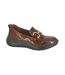 Womens/ladies Flor Loafers Brown Cipriata-1