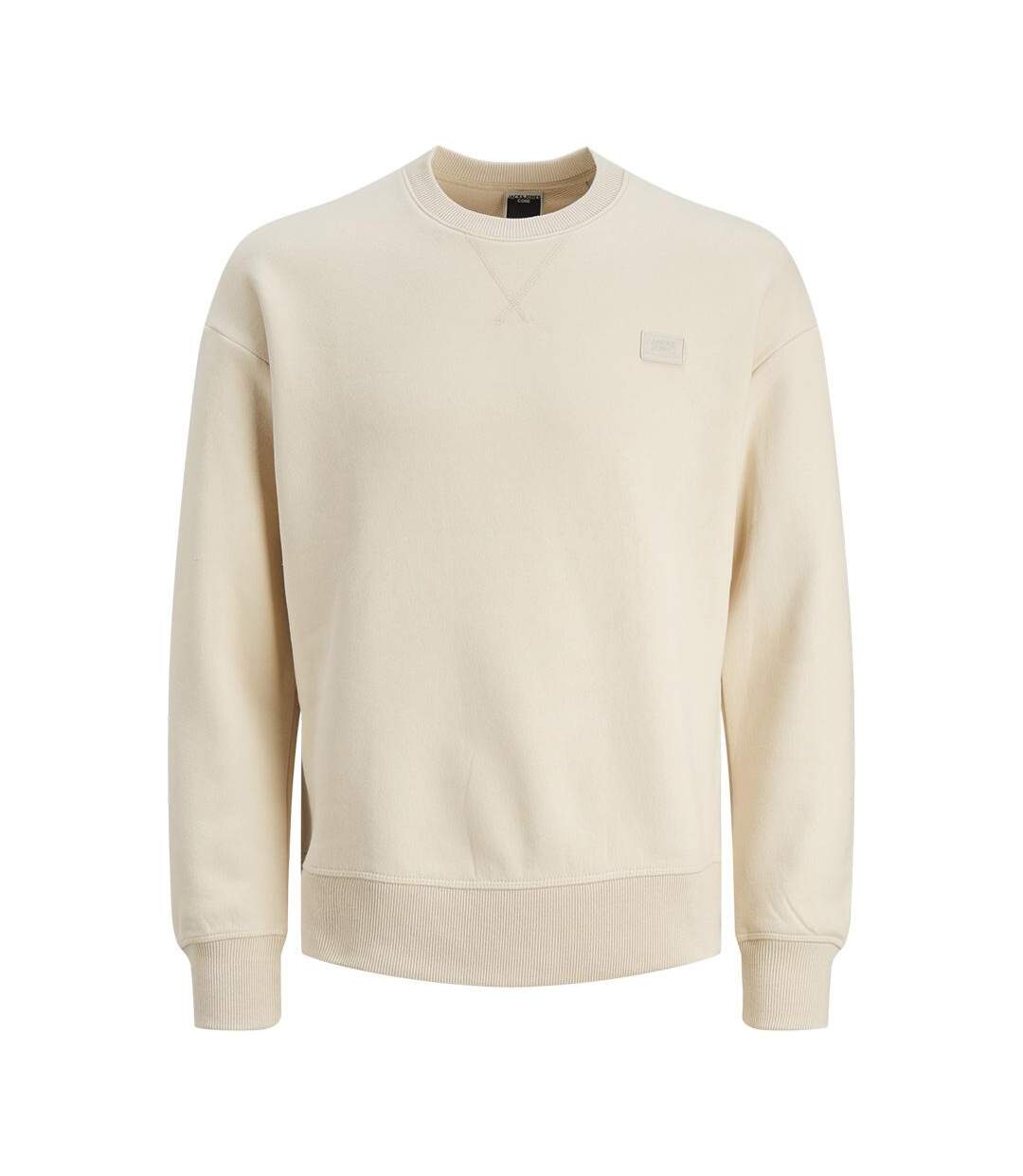 Sweat beige homme jack & jones classic twill-1