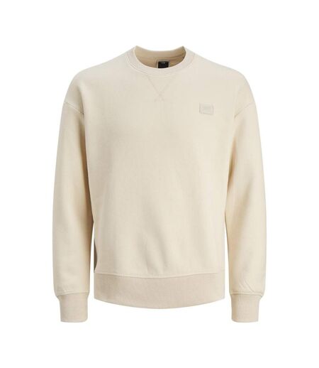 Sweat beige homme jack & jones classic twill