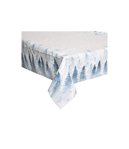 Nappe Imprimée Sapin Hors Piste 140x240cm Blanc