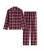 Mens Plaid Long Pyjama Set Burgundy Tommy Hilfiger-2