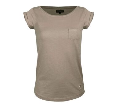 Tee - shirt col bateau 1 poche DOMY1