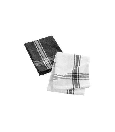 Lot de 2 Torchons Cuisiline 50x70cm Anthracite