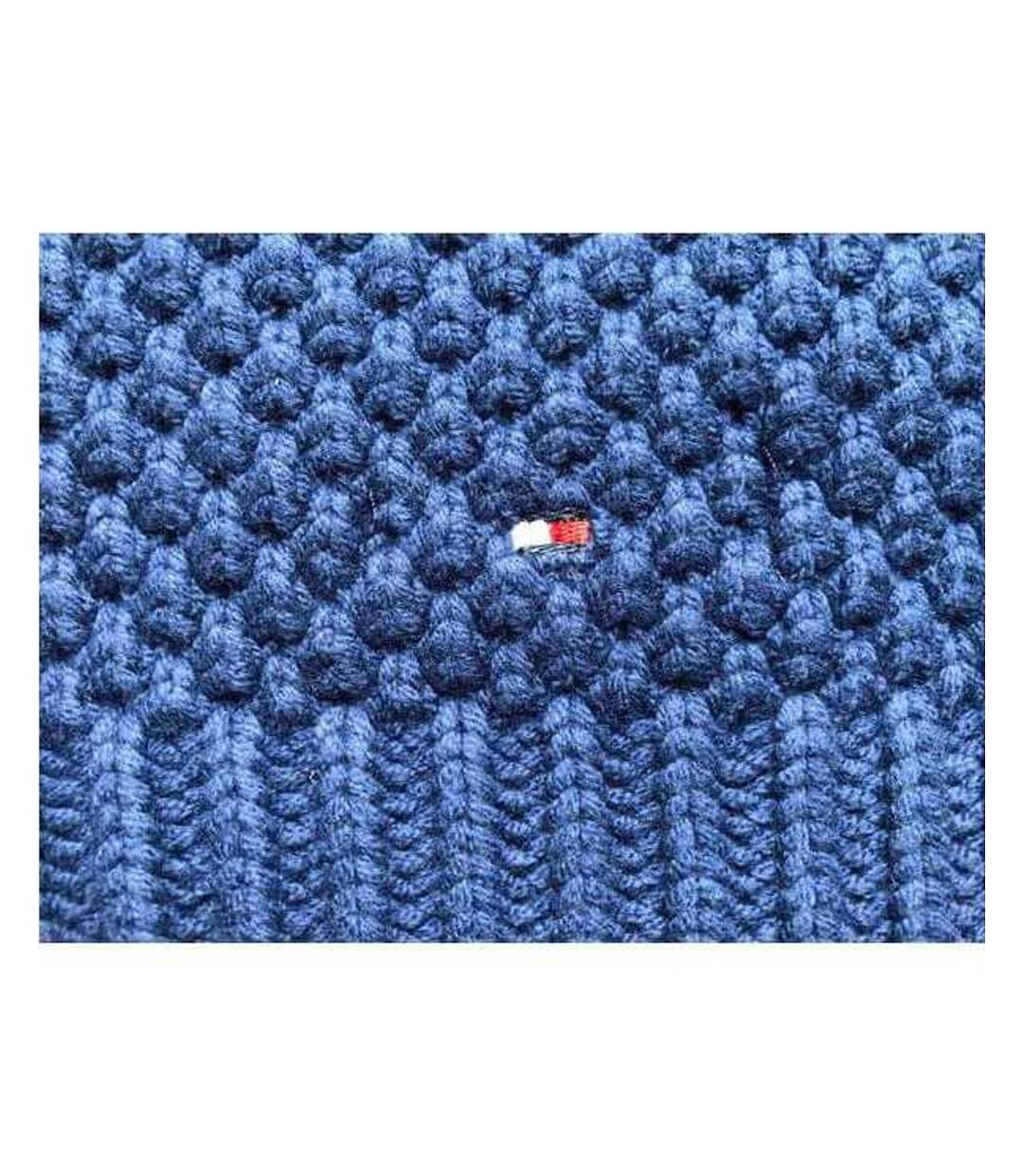Childrens/kids Knitted Scarf L-xl Blue Tommy Hilfiger-3