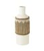 Vase Bouteille Déco Herbes 75cm Blanc-1