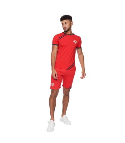 Ensemble t-shirt et short hamlax homme rouge / bleu marine Crosshatch