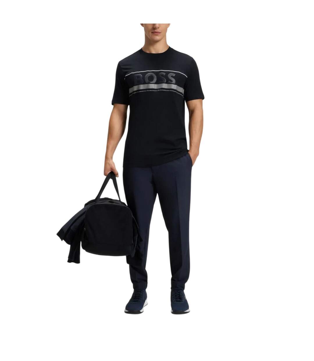 T-shirt Iconic Zone Homme Gris Foncé Boss-1
