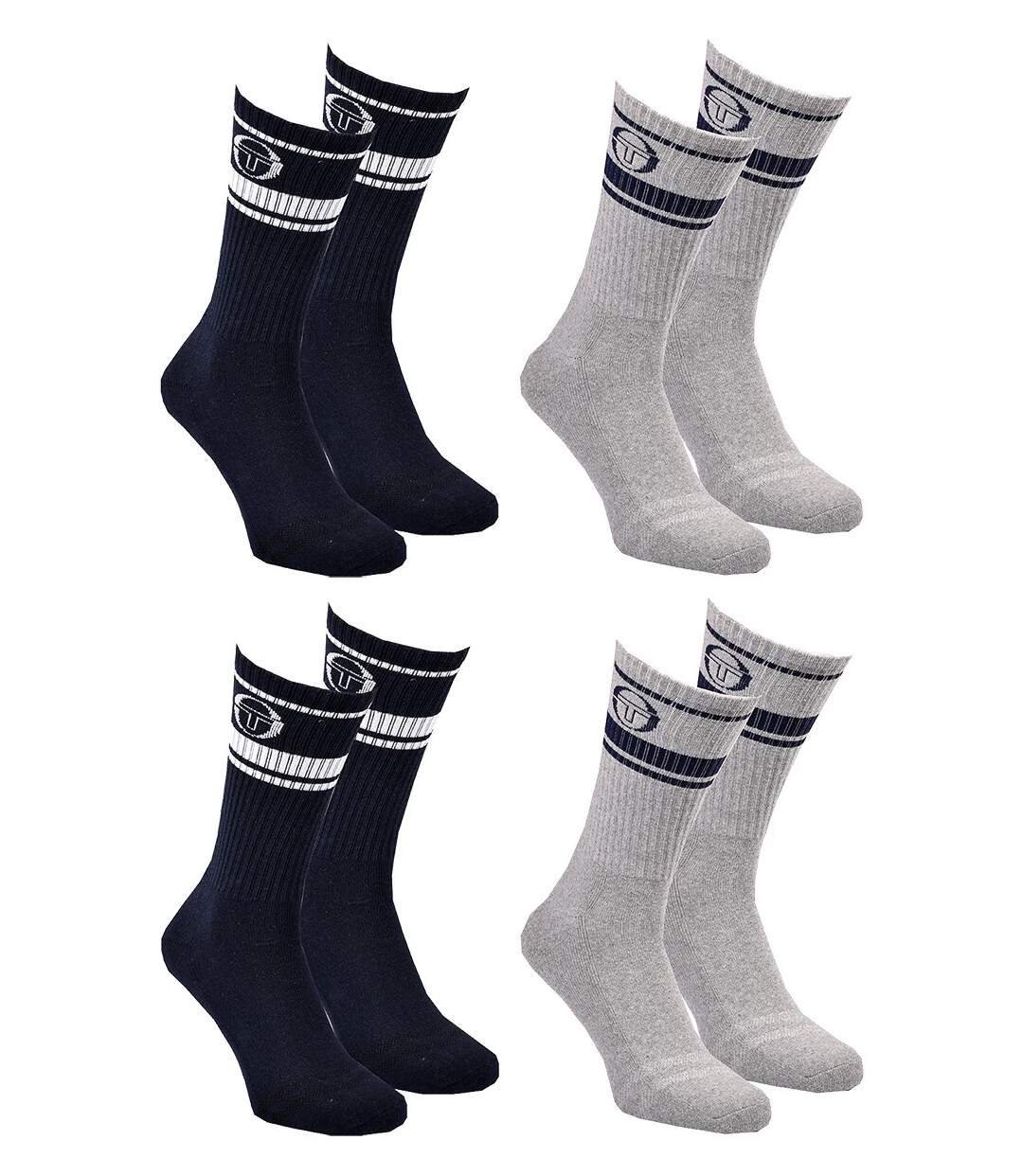 Chaussettes TENNIS SERGIO TACCHINI Lot de 4 Paires PREMIUM 2487 CREW ASS-2