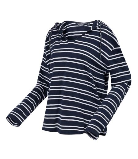 Sweat À Capuche Minerve Femme Bleu Marine Blanc Regatta