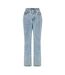 Womens/ladies Denim Zip Wide Leg Jeans Blue I Saw It First-1