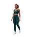 Womens/ladies Classic Cropped Polyester Fitted Tank Top Forest Green Reebok-4