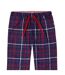 Mens Organic Cotton Tartan Lounge Pants Red Blue Loungers-2
