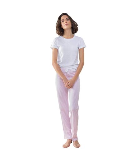 Ensemble De Pyjama Long Femme Blanc Rose Towel City