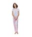 Ensemble De Pyjama Long Femme Blanc Rose Towel City-1
