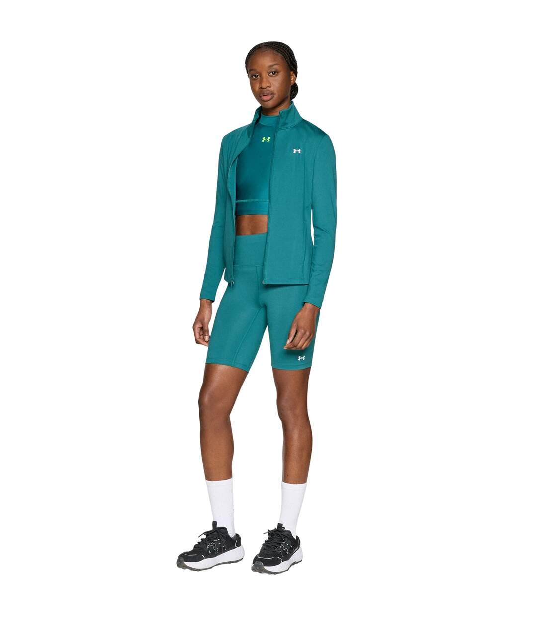 Womens/ladies Moisture Wicking Jacket Green Under Armour-1