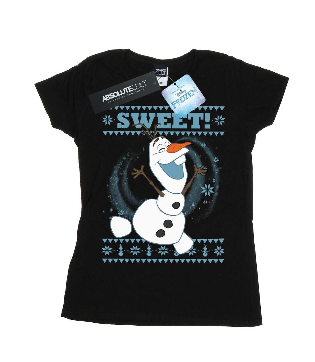 Disney Femme/Les femmes Frozen Olaf Sweet Christmas - T-shirt en coton (Noir) - UTBI22074-1