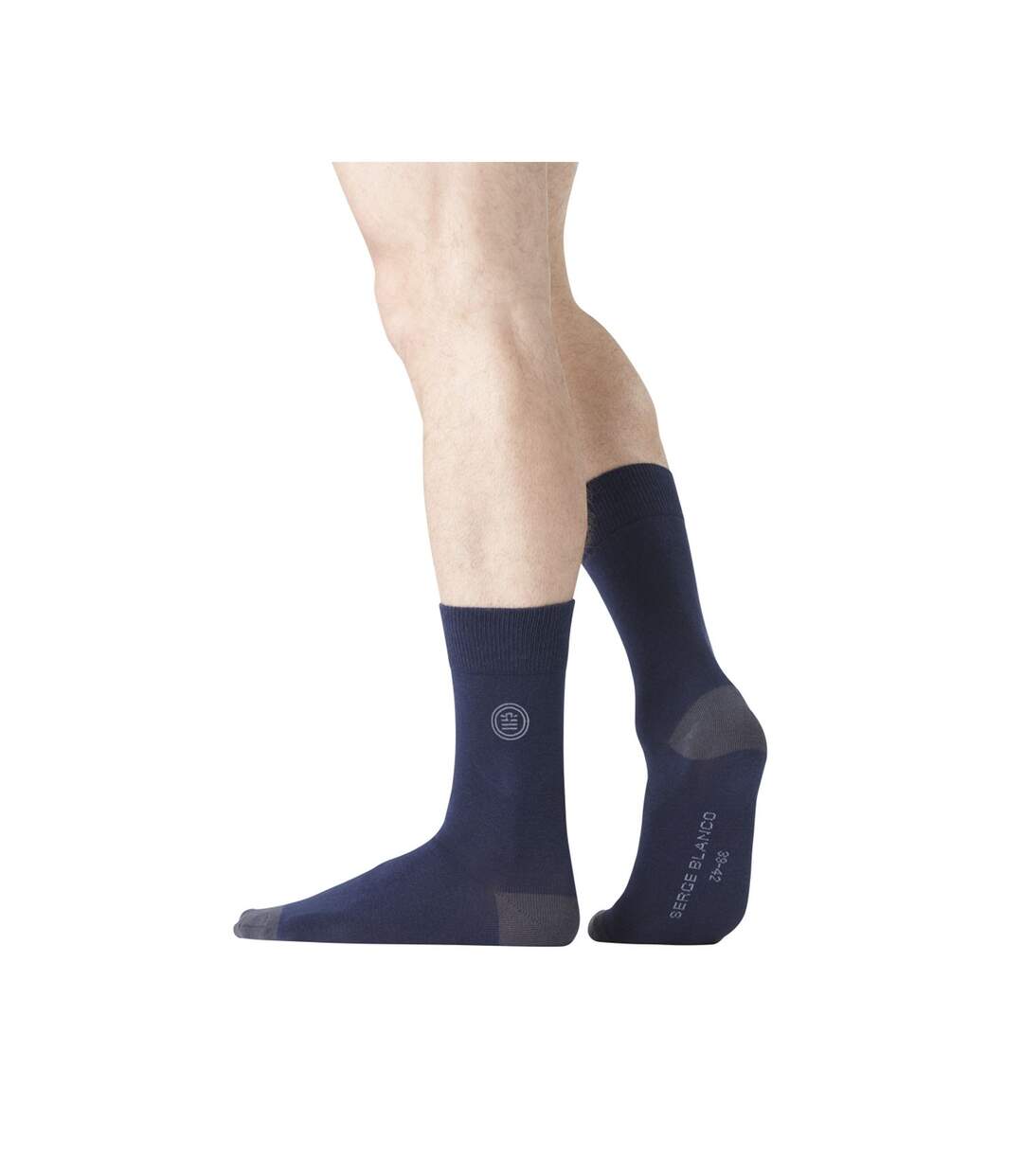 Lot de 6 Paires de Chaussettes de ville coton homme Serge Blanco-3