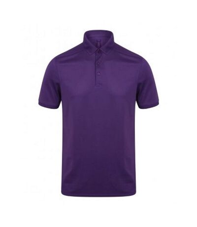 Henbury Mens Stretch Microfine Pique Polo Shirt (Bright Purple)
