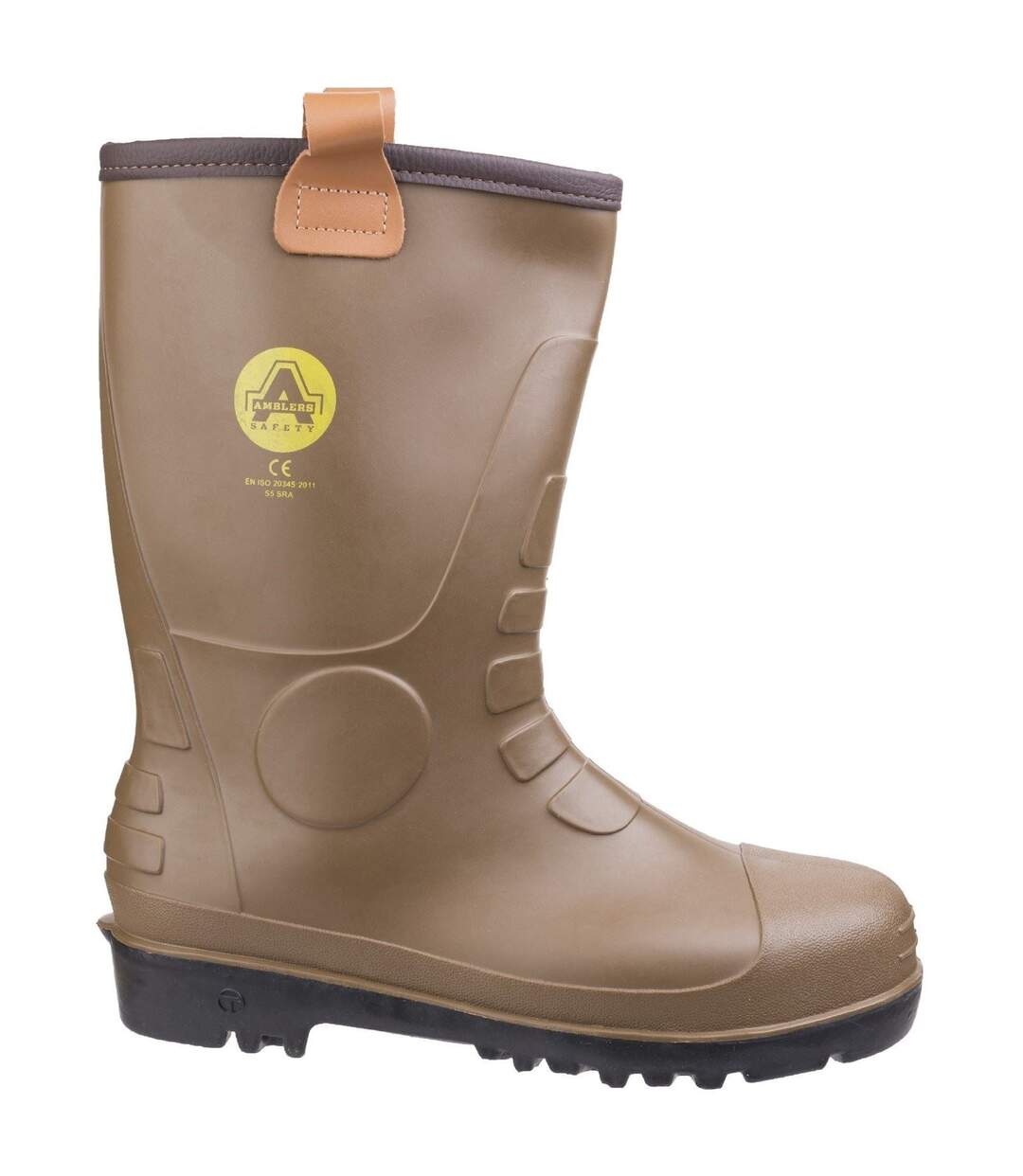 95 Tan Pvc Rigger Safety Wellingtons / Mens Safety Boots Tan Footsure-3
