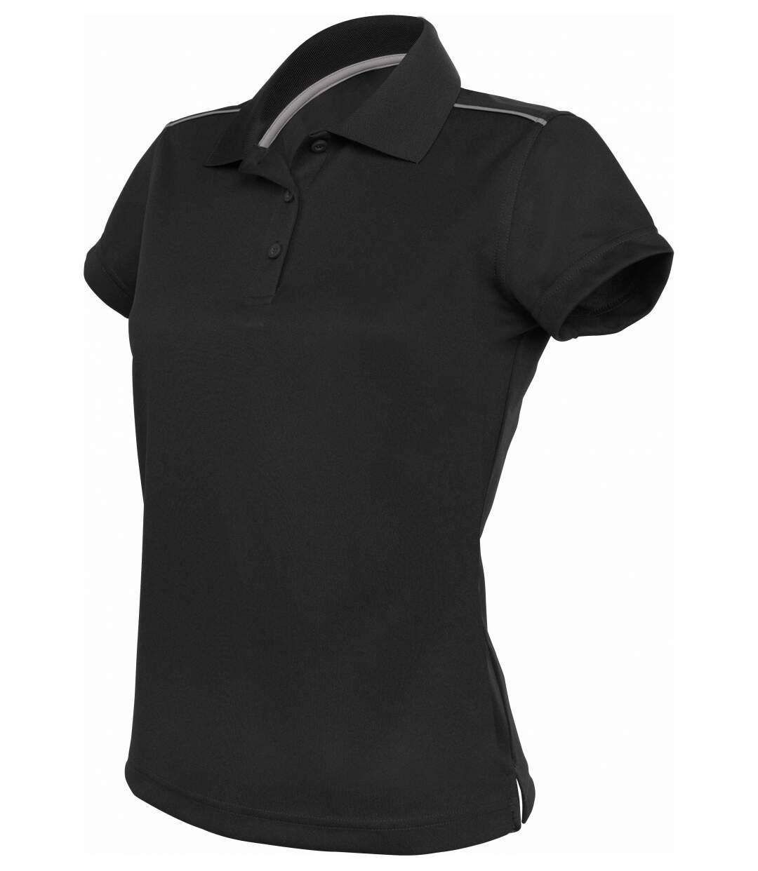 Polo femme sport - PA481 - noir - manches courtes