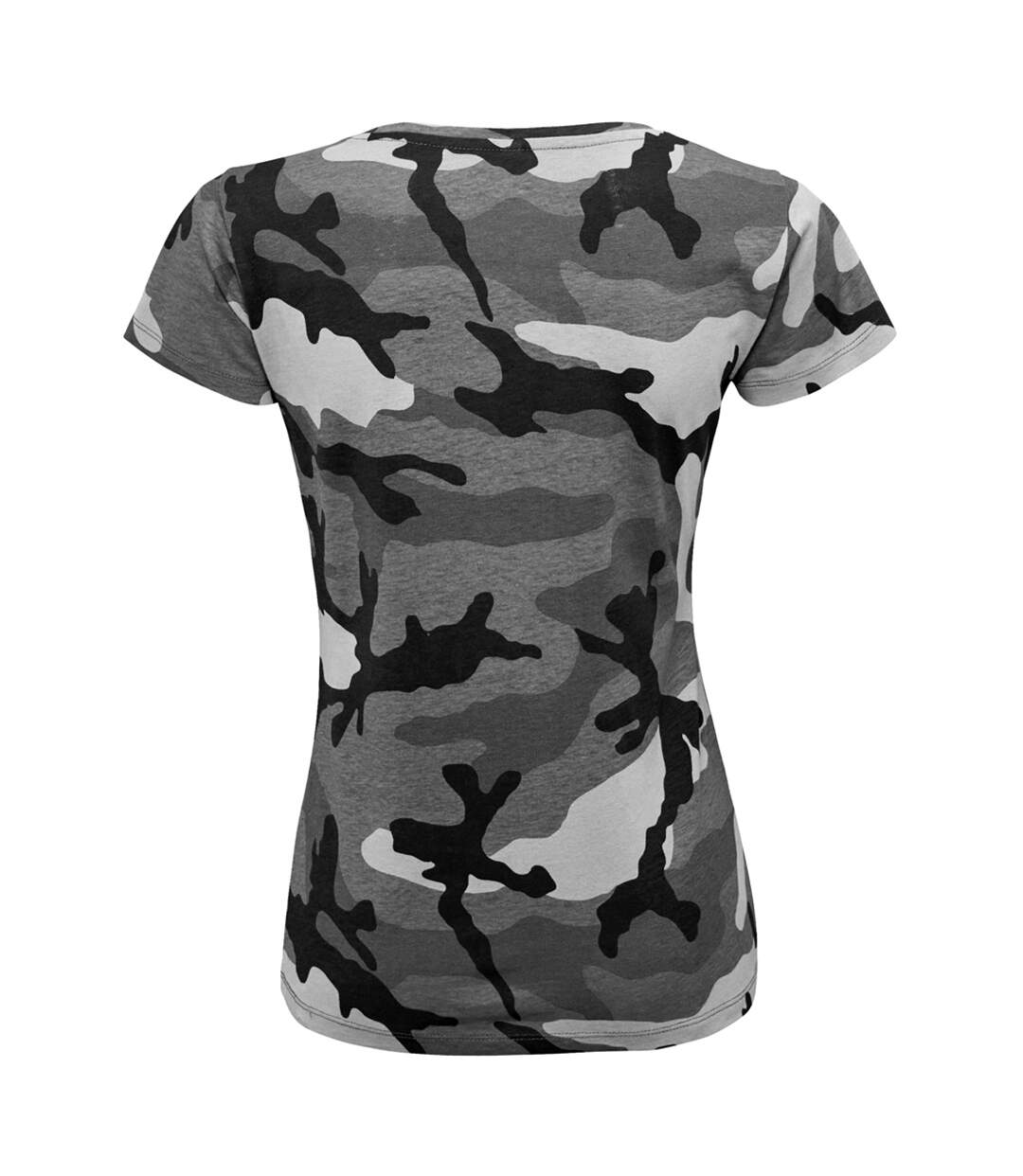 T-shirt à motif camouflage femme gris SOLS-2