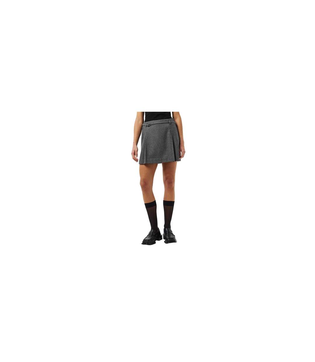 Womens/ladies Lexa Wool Blend Mini Skirt Grey Melange Edited-1