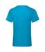 Mens valueweight v neck t-shirt azure blue Fruit of the Loom