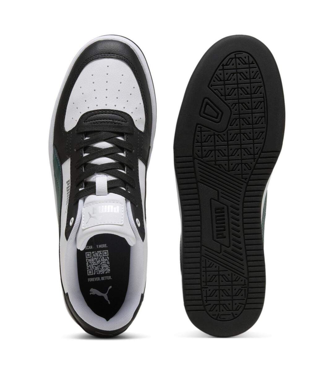 Mens Caven 2.0 Logo Trainers White Green Black Puma-3