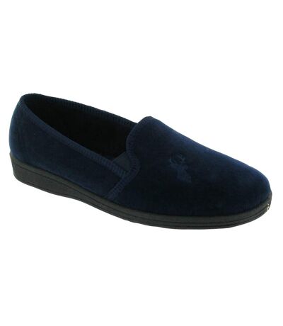 Mirak Stag Mens Slip-On Slipper / Classic Mens Slippers (Navy) - UTFS877