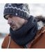 Mens Winter Warm Fleece Lined Chunky Knit Thermal Neck Warmer-4