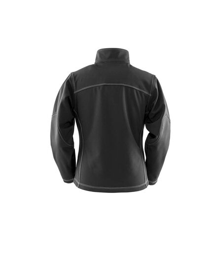Result Work-Guard Mens Treble Stitch Soft Shell Jacket (Black) - UTPC3674