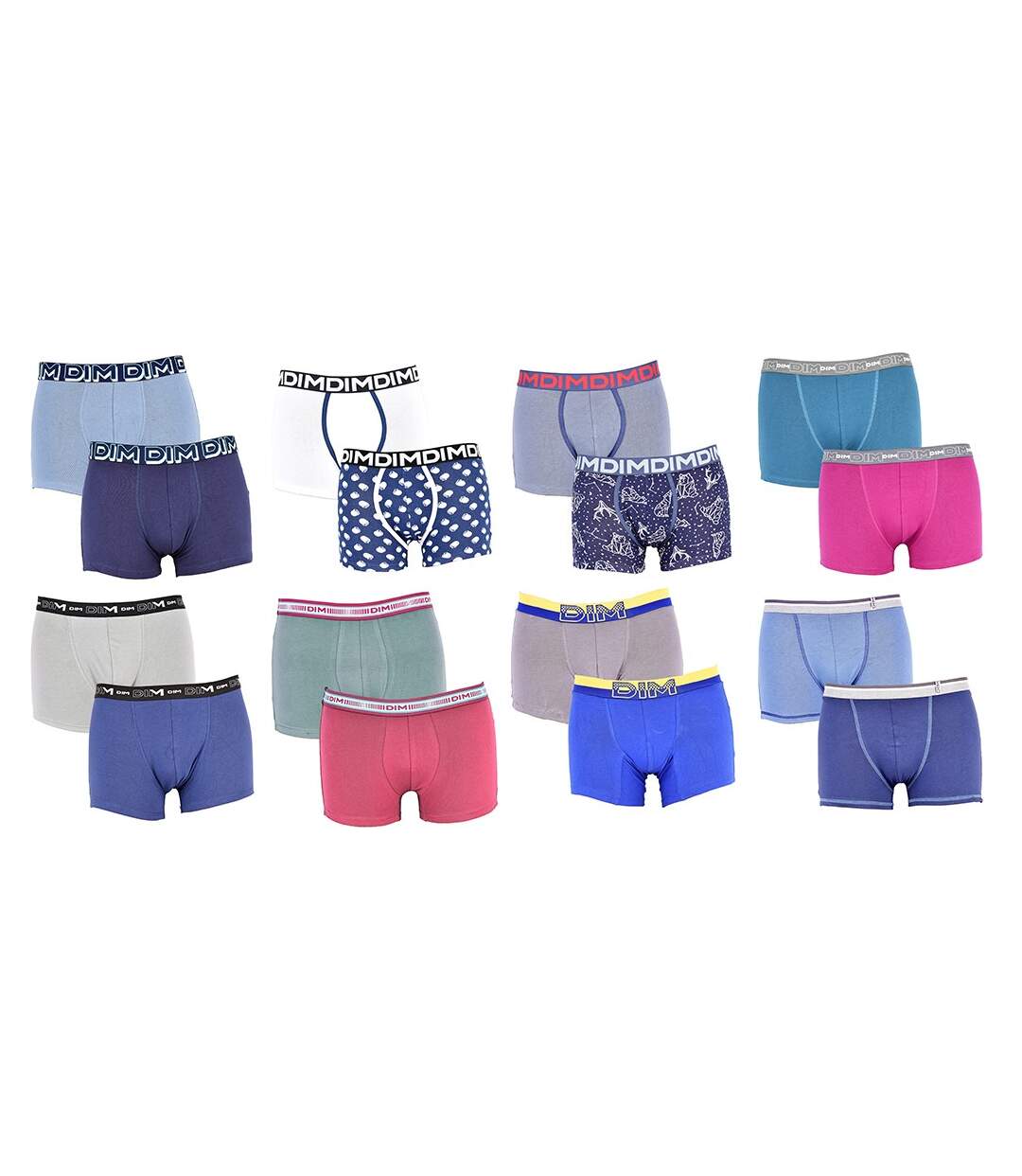 Boxer DIM Homme en coton stretch ultra Confort -Assortiment modèles photos selon arrivages- Pack de 4 Boxers Surprise-2