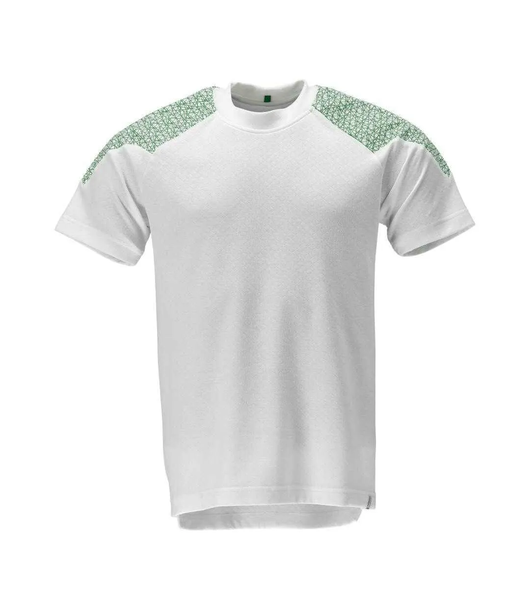 Mens Food & Care Short-sleeved T-shirt White Grass Green Mascot-1