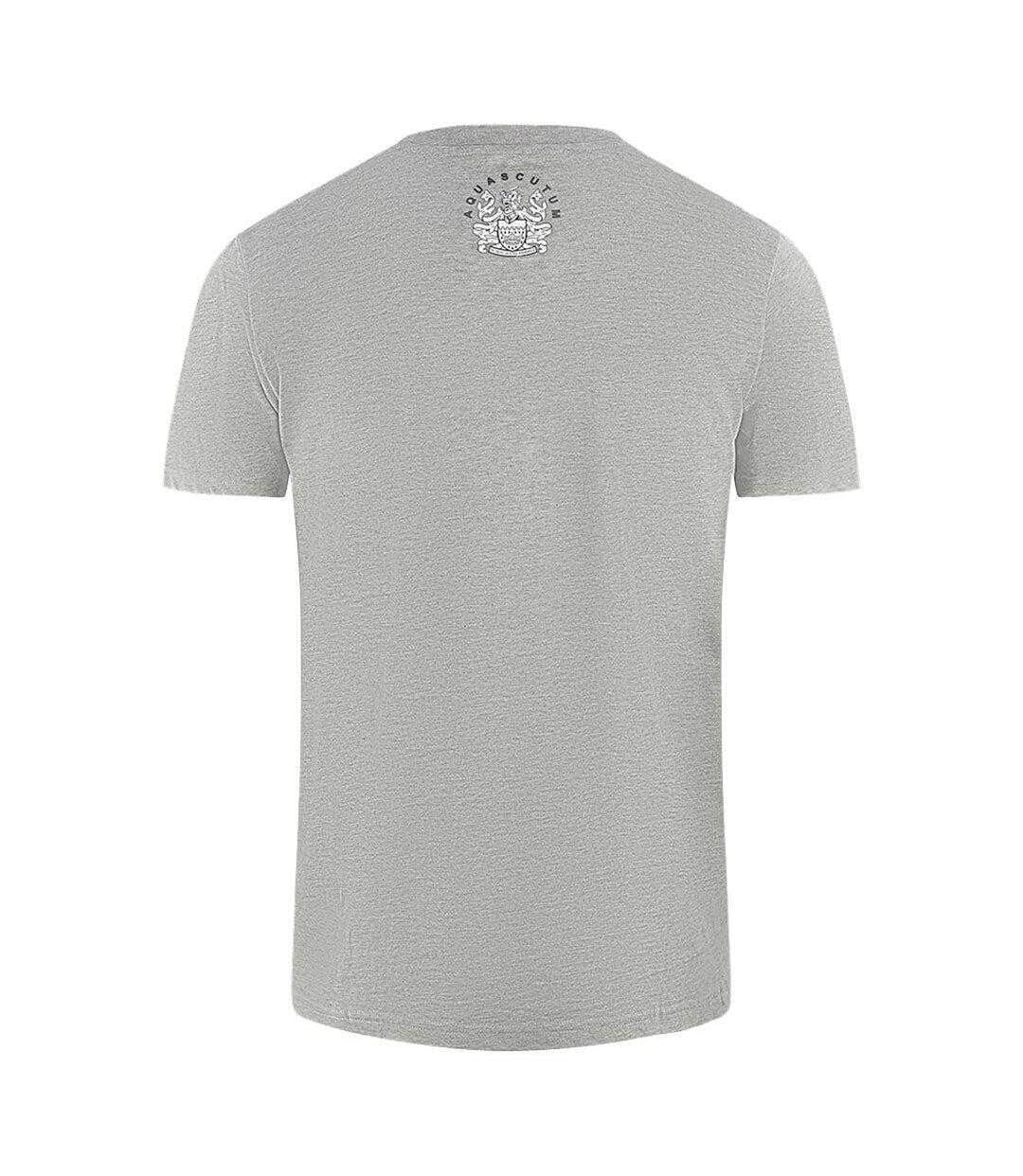 T-shirt Motif Brodé London Homme Gris Aquascutum-2