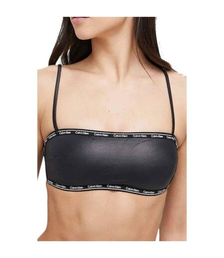Haut De Maillot De Bain Motif/style Logo Femme Noir Calvin Klein