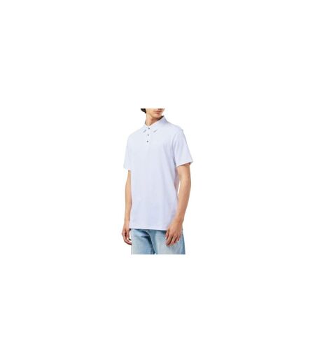 Mens Pima Cotton Collared Short-sleeved Polo Shirt Bright White Calvin Klein
