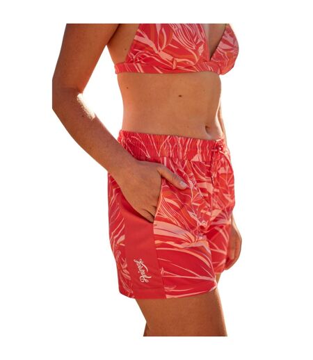 Animal Womens/Ladies Freya Printed Panelled Boardshorts (Pink) - UTMW3119