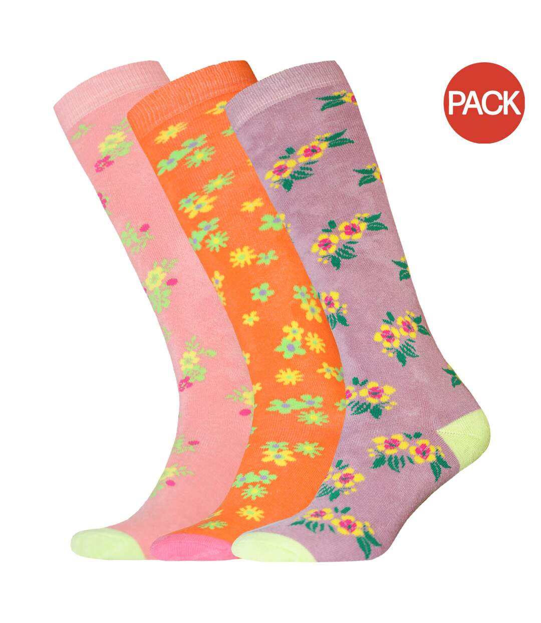 Chaussettes pour bottes femme lilas / corail Generic-1