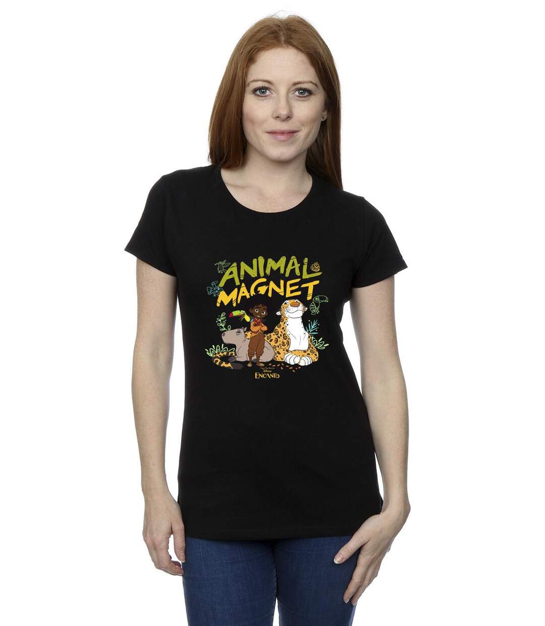 Disney - T-shirt ENCANTO ANIMAL MAGNET - Femme (Noir) - UTBI19515-2