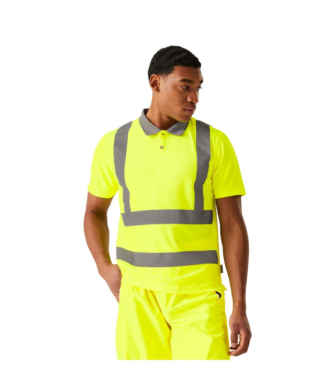 Mens pro hi-vis polo shirt yellow Regatta-3