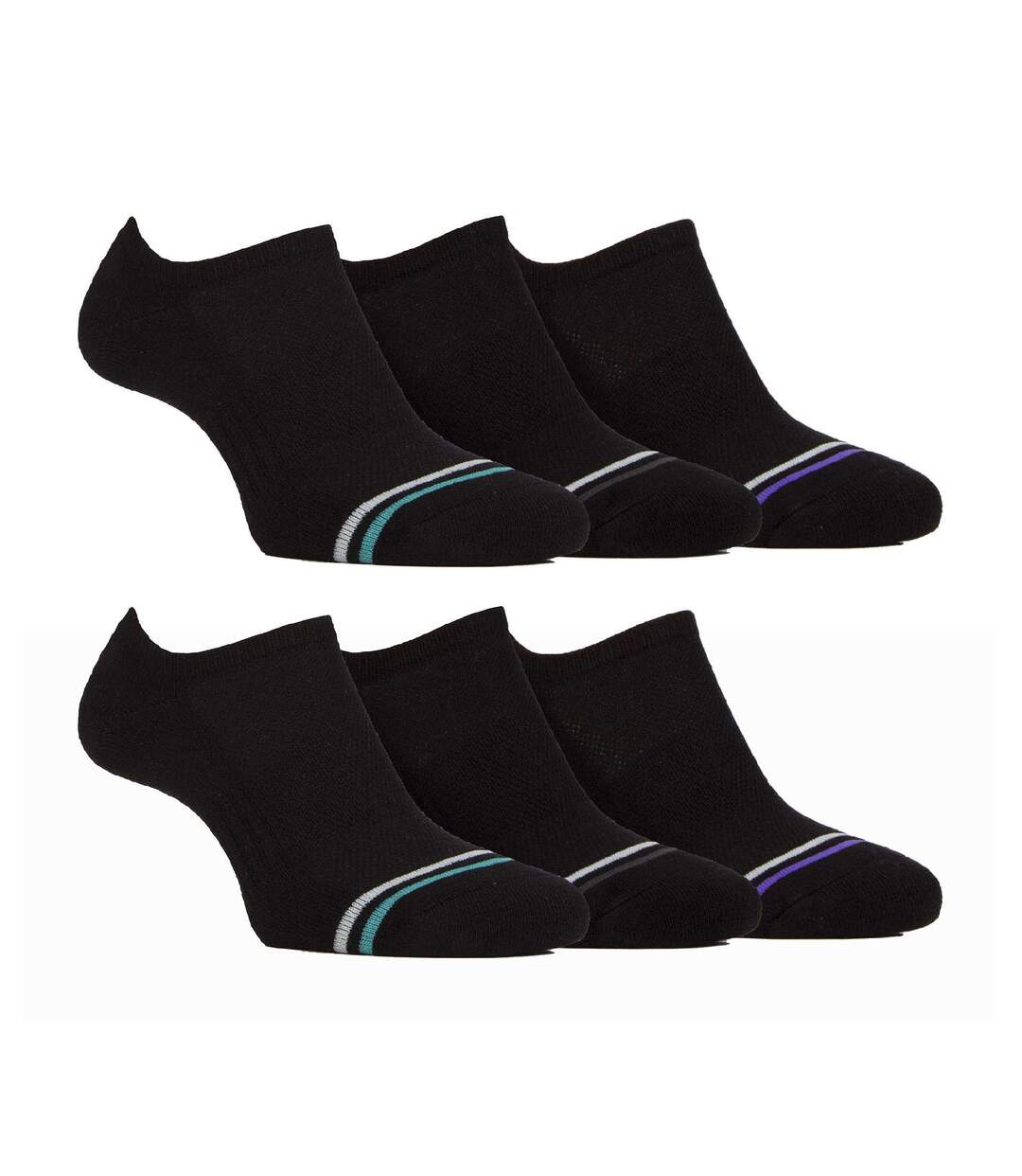 6 Pack Mens Soft Breathable Bamboo No Show Socks-1