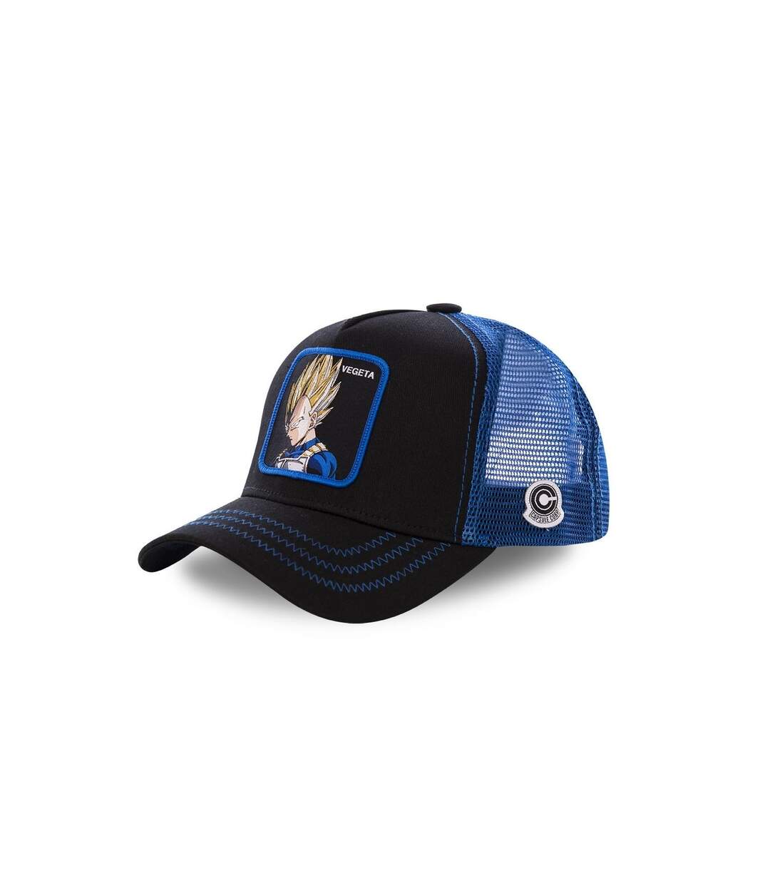 Casquette Dragon Ball Z Vegeta Noir filet Bleu Capslab-1