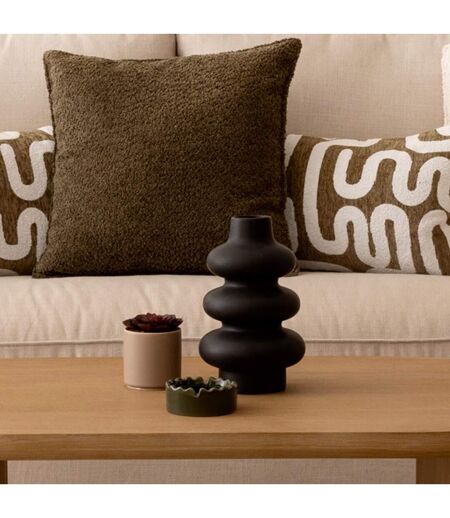 Vase Design en Dolomite Clothilde 25cm Noir