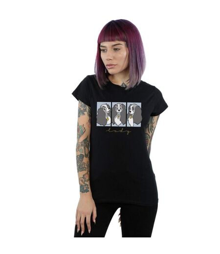 Disney - T-shirt LADY AND THE TRAMP LADY FRAMES - Femme (Noir) - UTBI16229